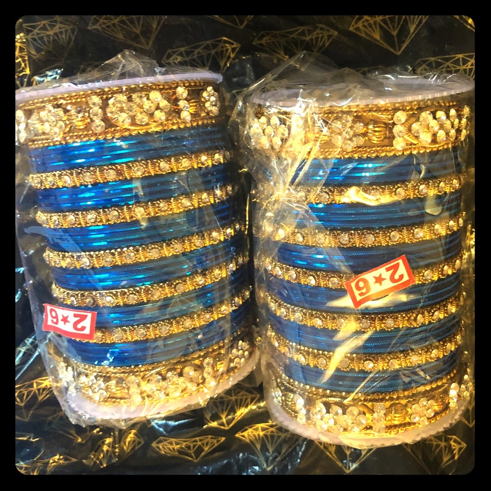 Pakistani Indian bangles💙💛